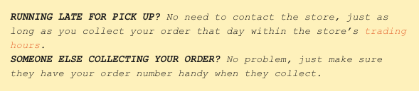 Catering Fulfilment Instructions