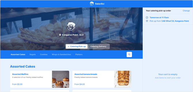 Catering Marketing Mockup - Storefront
