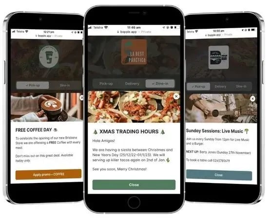 Storefront Announcements