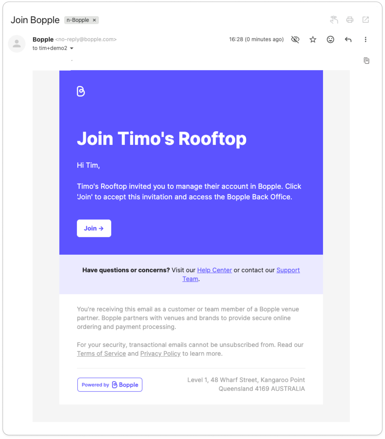 Invite Join Joining a business account
